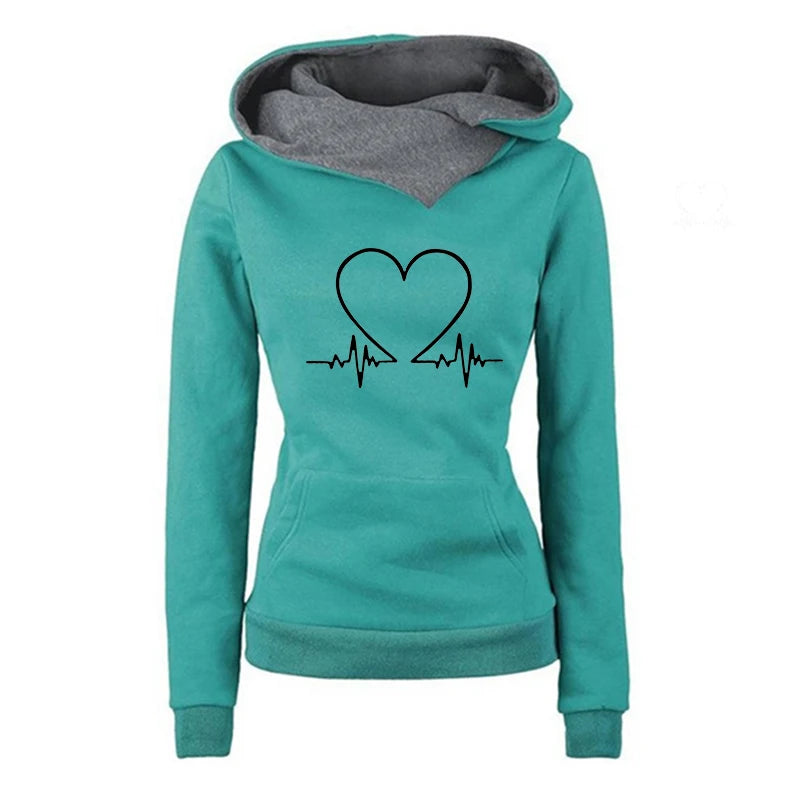 Women's Tracksuit Autumn Winter Warm Hooded Sweatshirts Female