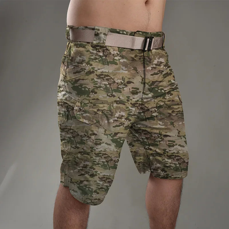 Summer Waterproof Quick Dry Multi-pocket Shorts Men Cargo Shorts Tactical Short Pants Men's