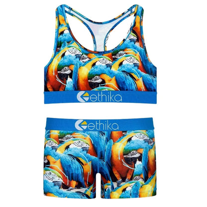 Women 2pcs Outfit Shorts Set Female Bra And Boxers Club Spandex Sleeveless Vest Shorts Spandex Suits Womens Sports Two Piece Set