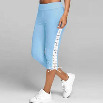 Slim-Fit Eyelet Straps Multicolor Track Pants