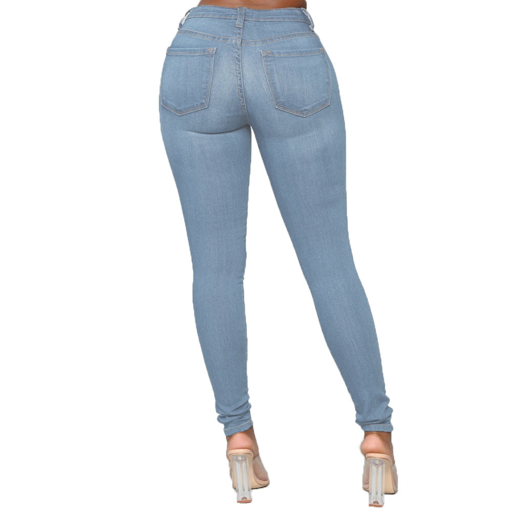 Explosive Style Jeans Women European Style Women'S Skinny Jeans Pencil Pants Xl