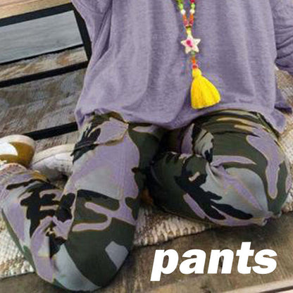 Camouflage Plus Size Casual Trousers Women New Casual Pants Women Fall Winter