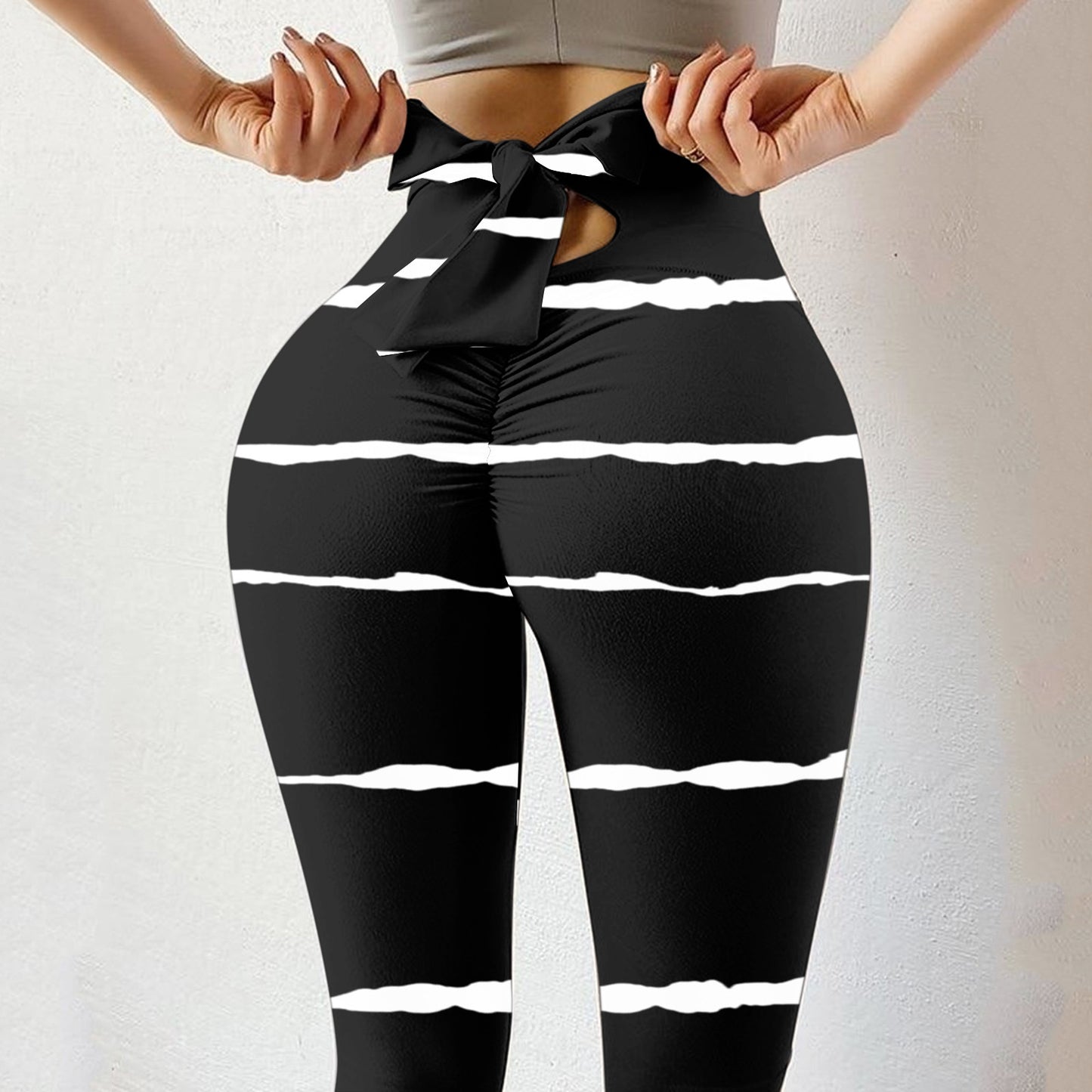 Printed Stretch Tights Yoga Pants Digital Printed Fitness Pants Outer Wear Leggings