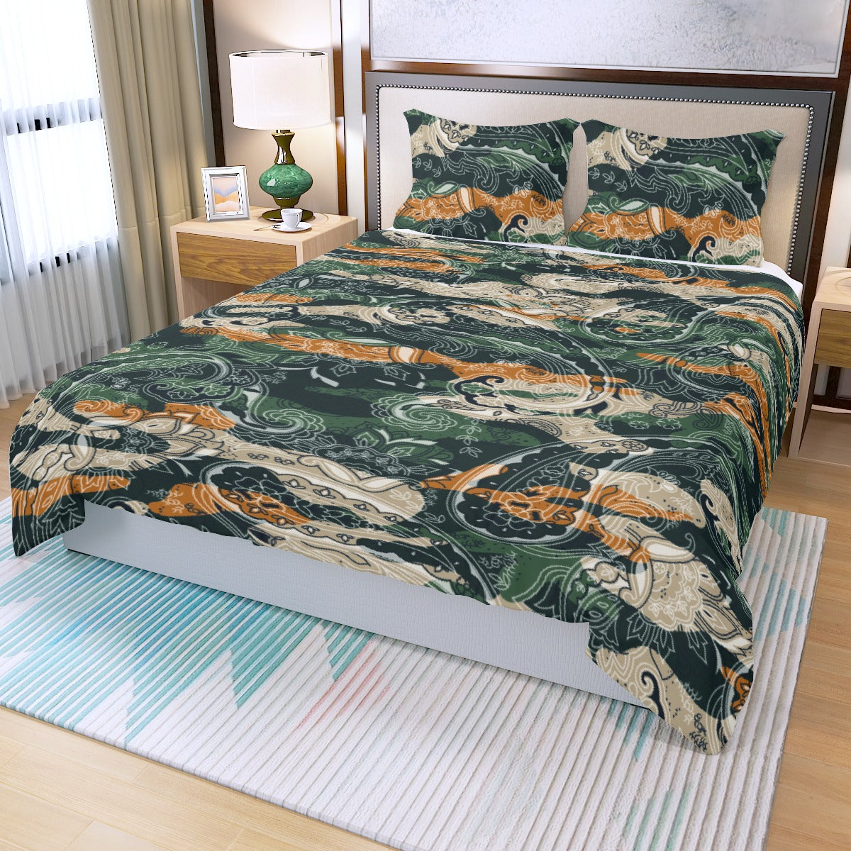 Three Piece Duvet Bedding Set Camo