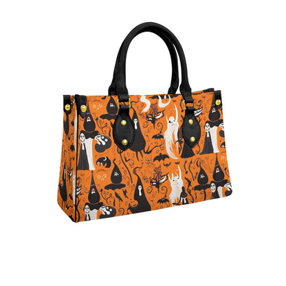 Women's Tote Bag With Black Handle "Witches"