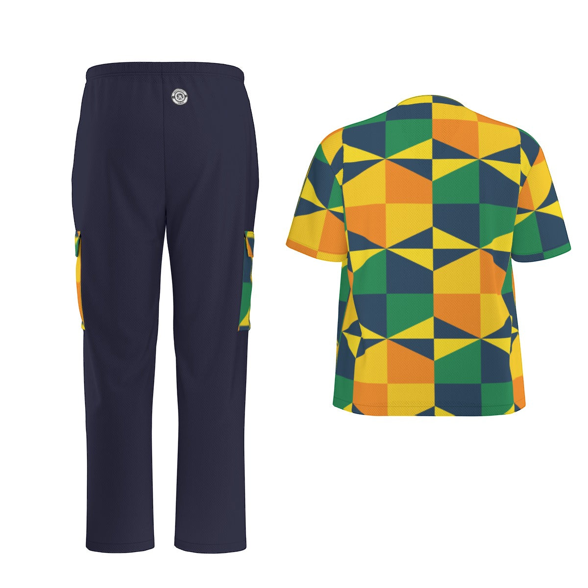 Unisex Scrub Set Birdseye Yellow, Black and Green