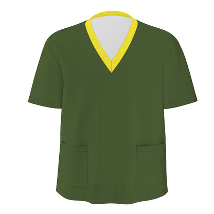 Unisex Scrub Set Birdseye Green and Yellow