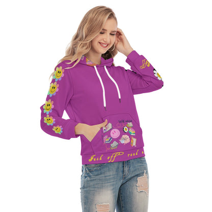 Women's Slim Pullover Hoodie F. Off,  read a Book