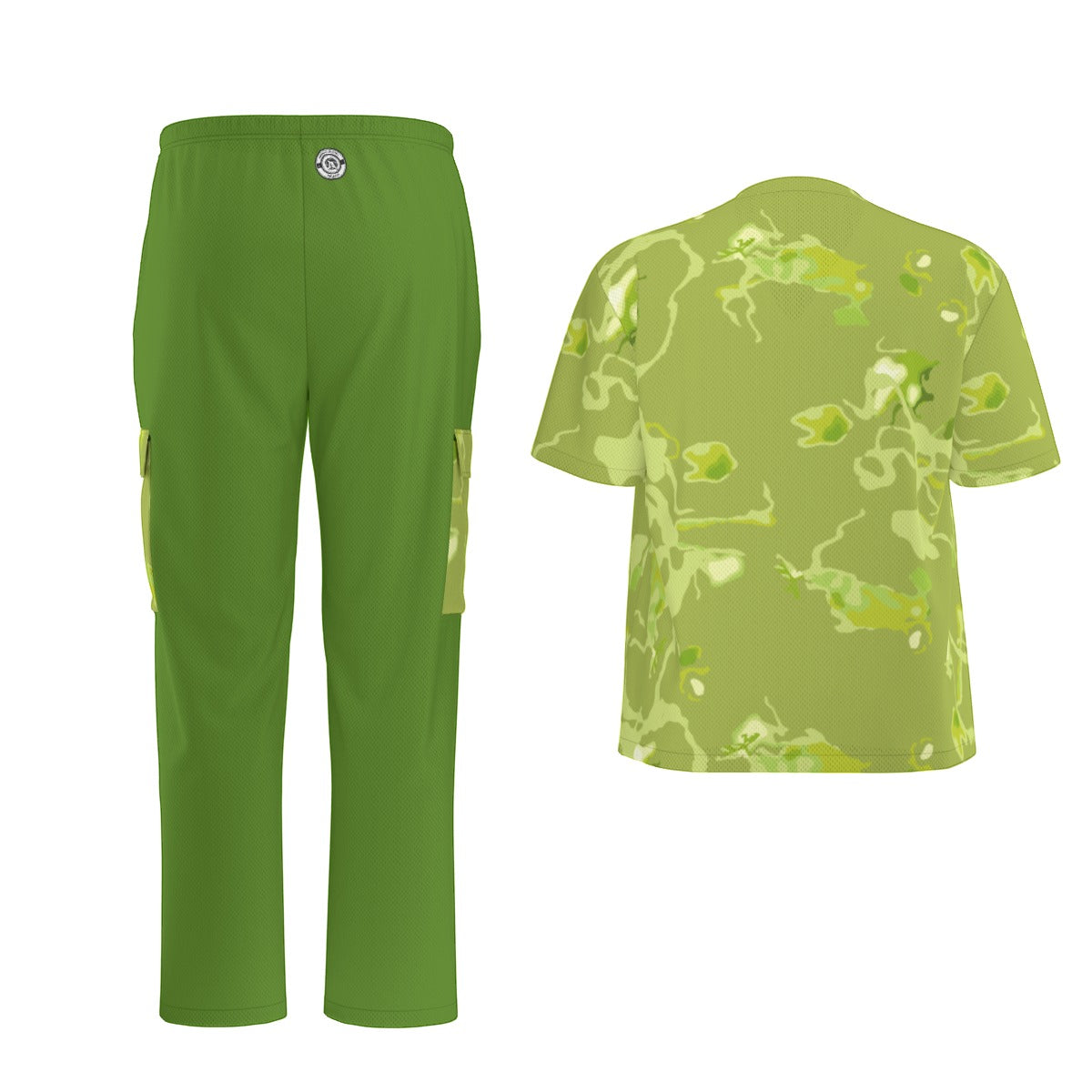 Unisex Scrub Set Birdseye Camo Light Green