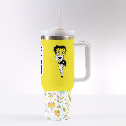 40 oz Tumbler With Handle "Hot Babe"