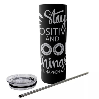 Glitter Tumbler With Stainless Steel Straw 20oz