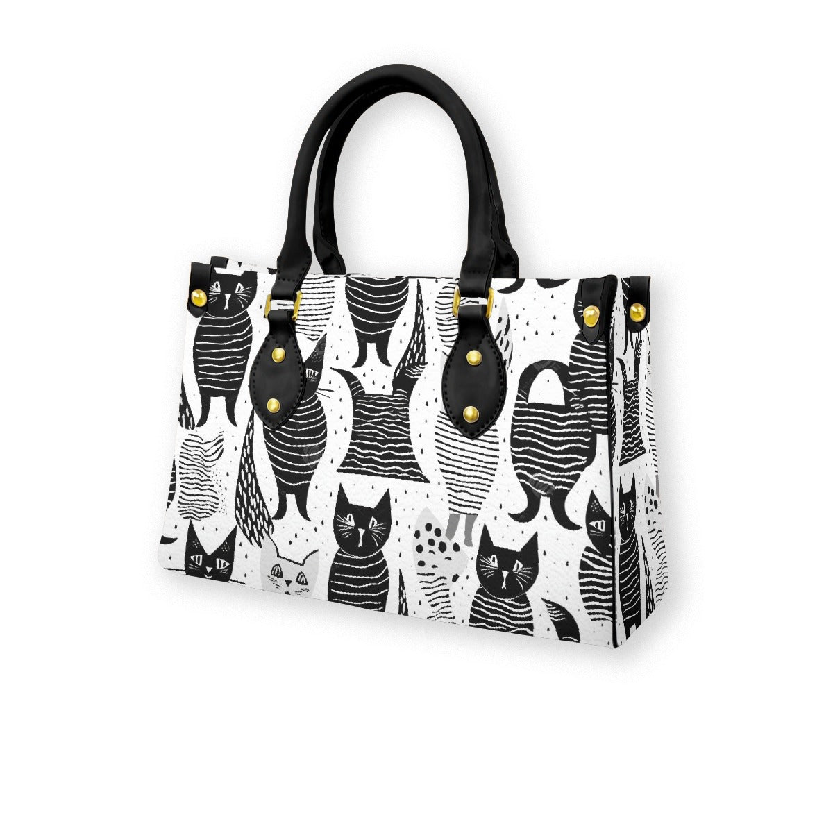 Women's Tote Bag With Black Handle "More Cat Ladies"