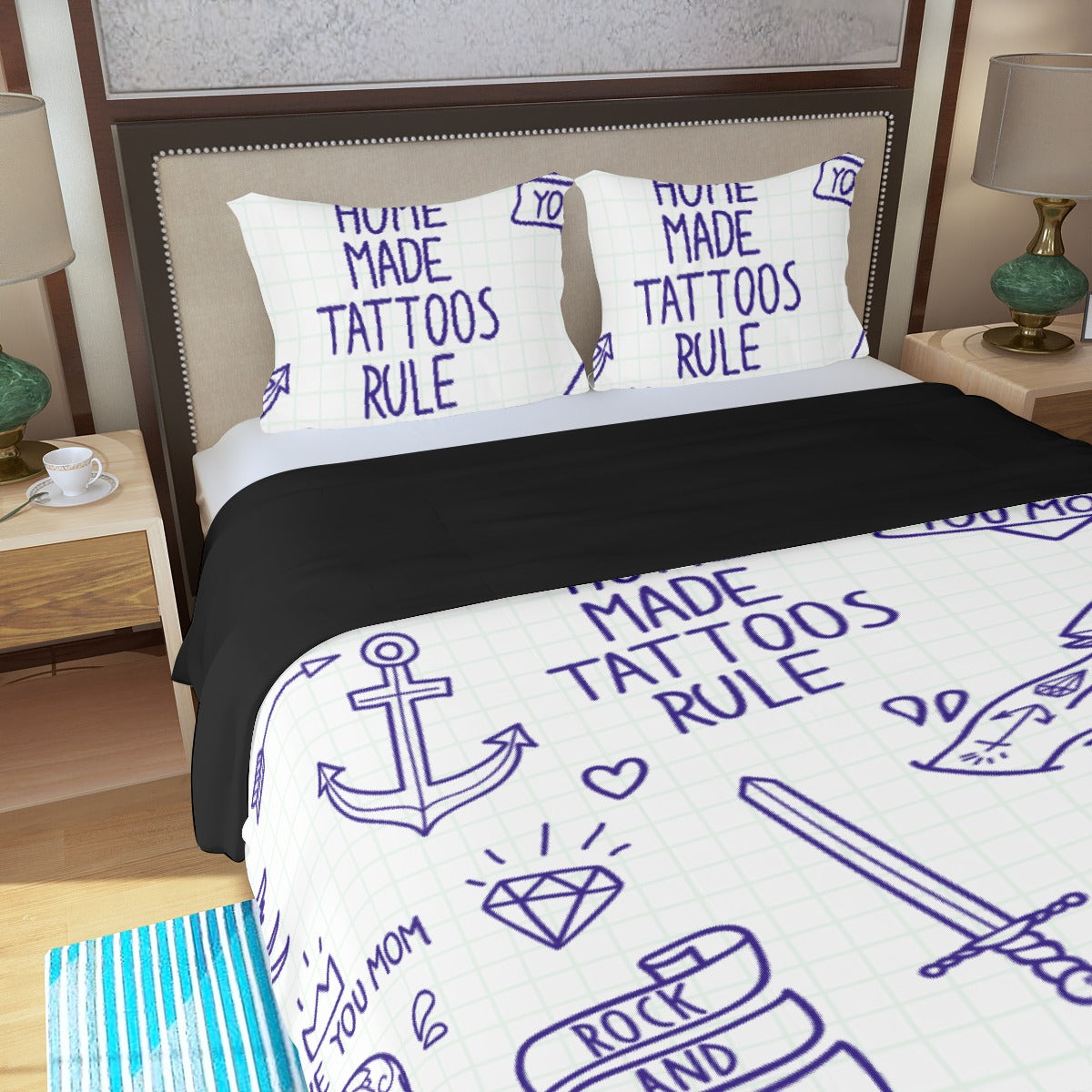 Three Piece Duvet Bedding Set Home Tattoo