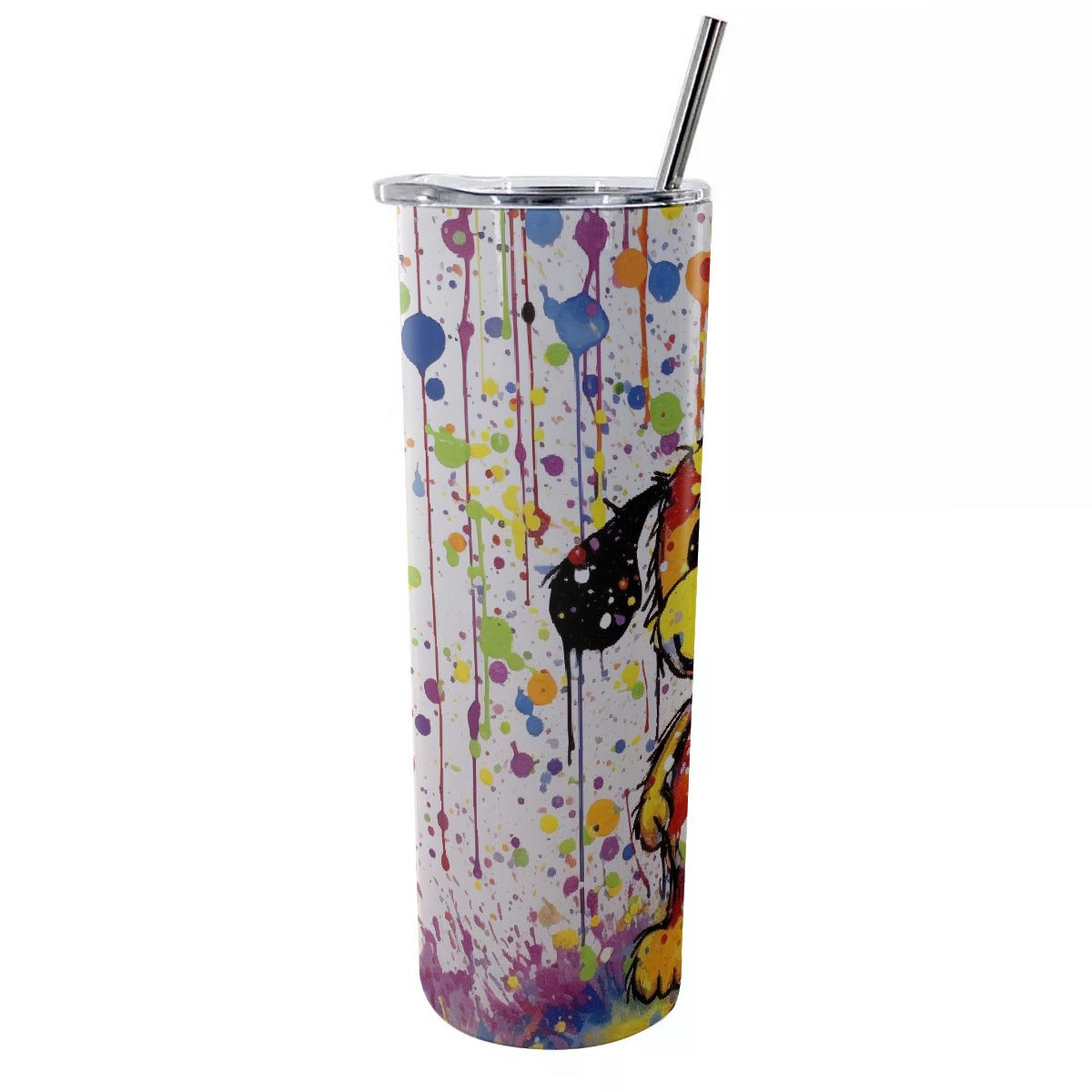 Glitter Tumbler With Stainless Steel Straw 20oz