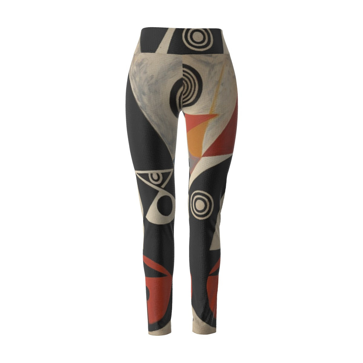 Women's High Waist Leggings | Side Stitch Closure "Art Deco"