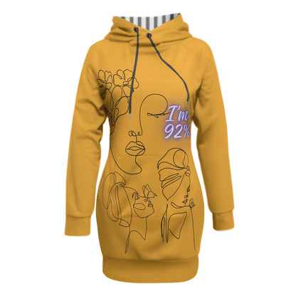 I'm 92% Women's Pullover Hoodie With Raglan Sleeve