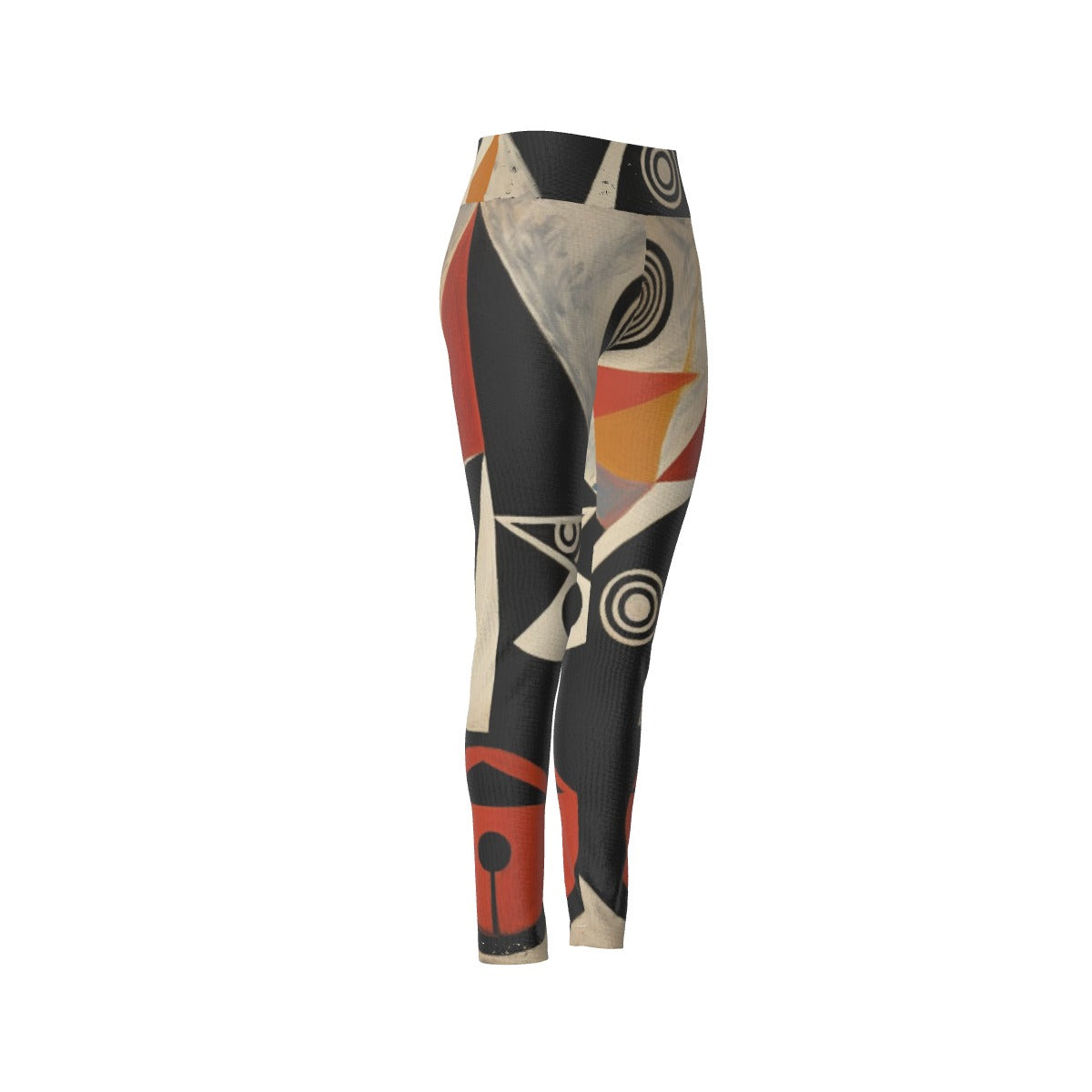 Women's High Waist Leggings | Side Stitch Closure "Art Deco"