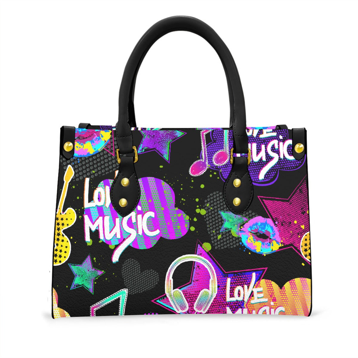 Women's Tote Bag With Black Handle