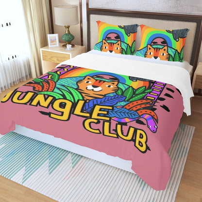 Three Piece Duvet Bedding Set Jungle Club