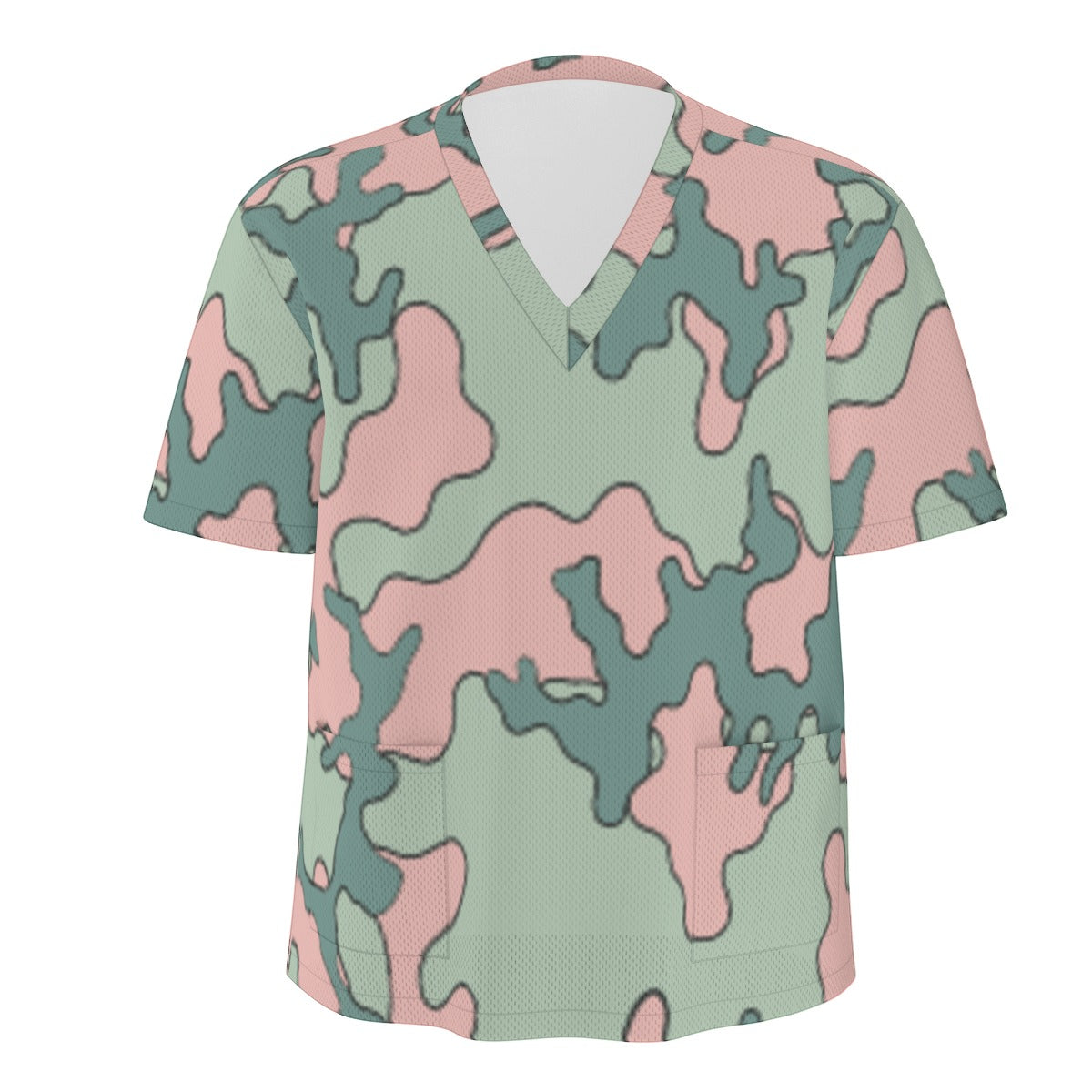 Unisex Scrub Set Birdseye Camo Pink