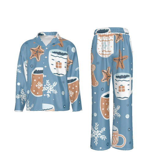 Holiday Men's Lapel Pajama Set