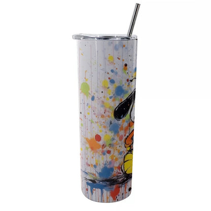 Glitter Tumbler With Stainless Steel Straw 20oz