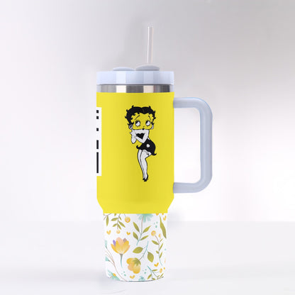 40 oz Tumbler With Handle "Hot Babe"