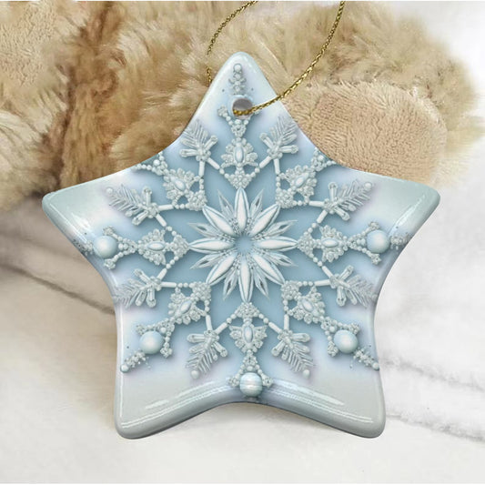 Pentagram Shape Christmas Ceramic Decoration Ornaments