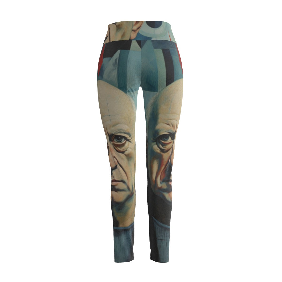 Women's High Waist Leggings | Side Stitch Closure "Art Deco"