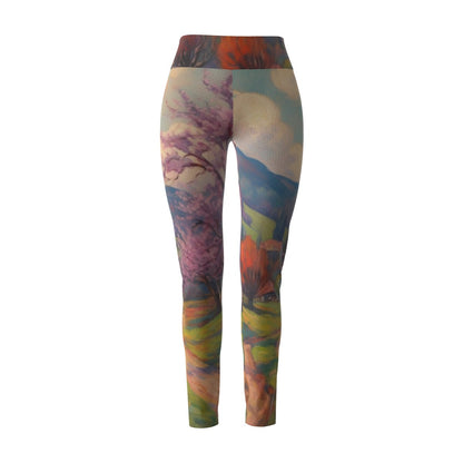 Women's High Waist Leggings | Side Stitch Closure "Colors of the Sky"