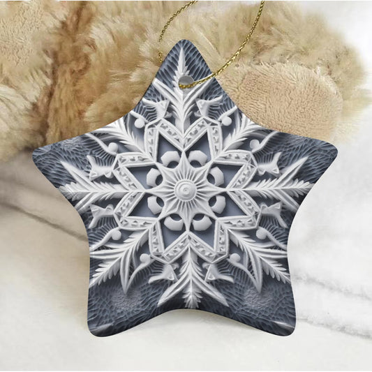 Pentagram Shape Christmas Ceramic Decoration Ornaments