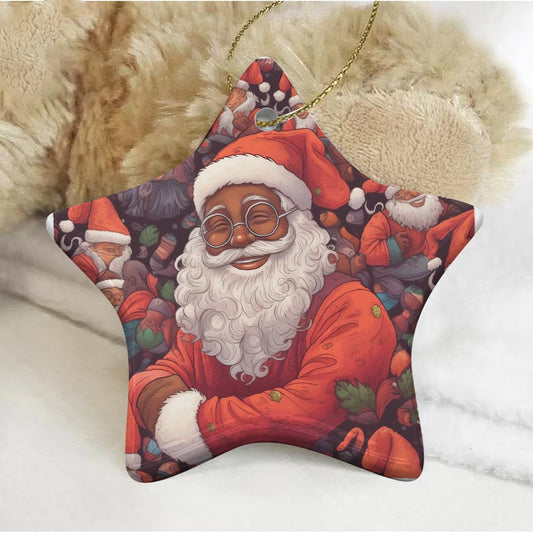 Pentagram Shape Christmas Ceramic Decoration Ornaments