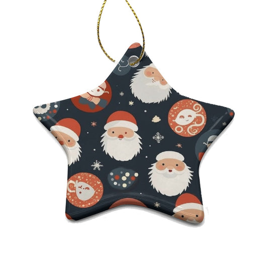 Pentagram Shape Christmas Ceramic Decoration Ornaments