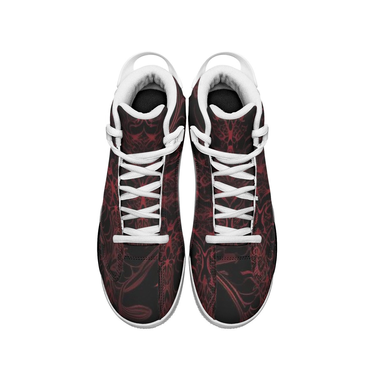 Men's Shock Absorption and Non-Slip Basketball Shoes "Black and Red Wine"