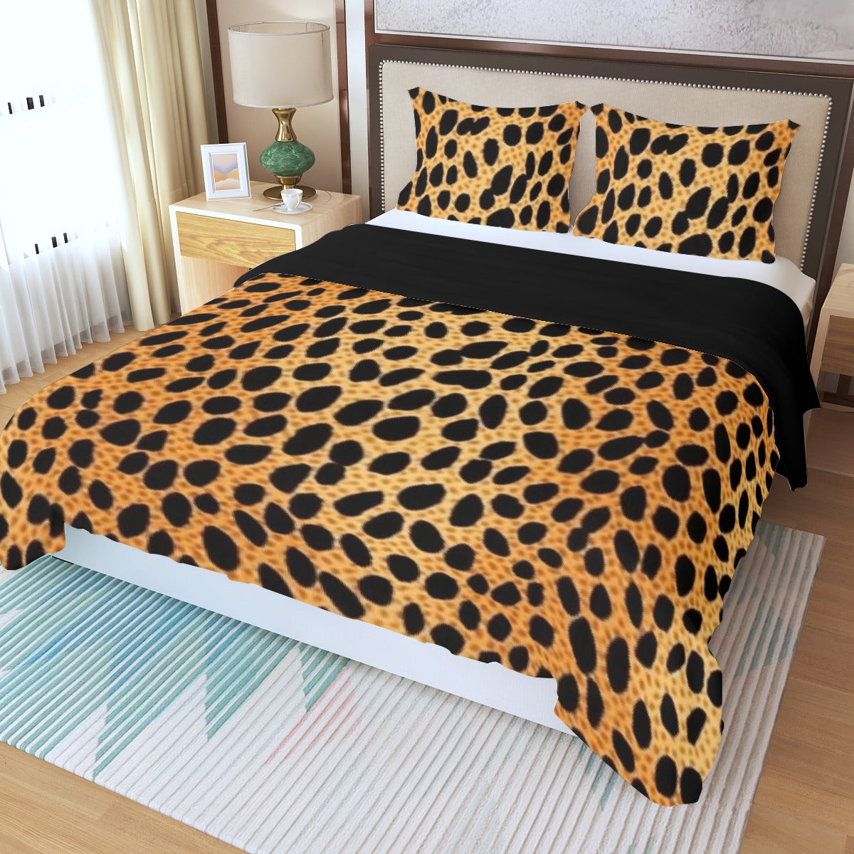 Three Piece Duvet Bedding Set Animal Print