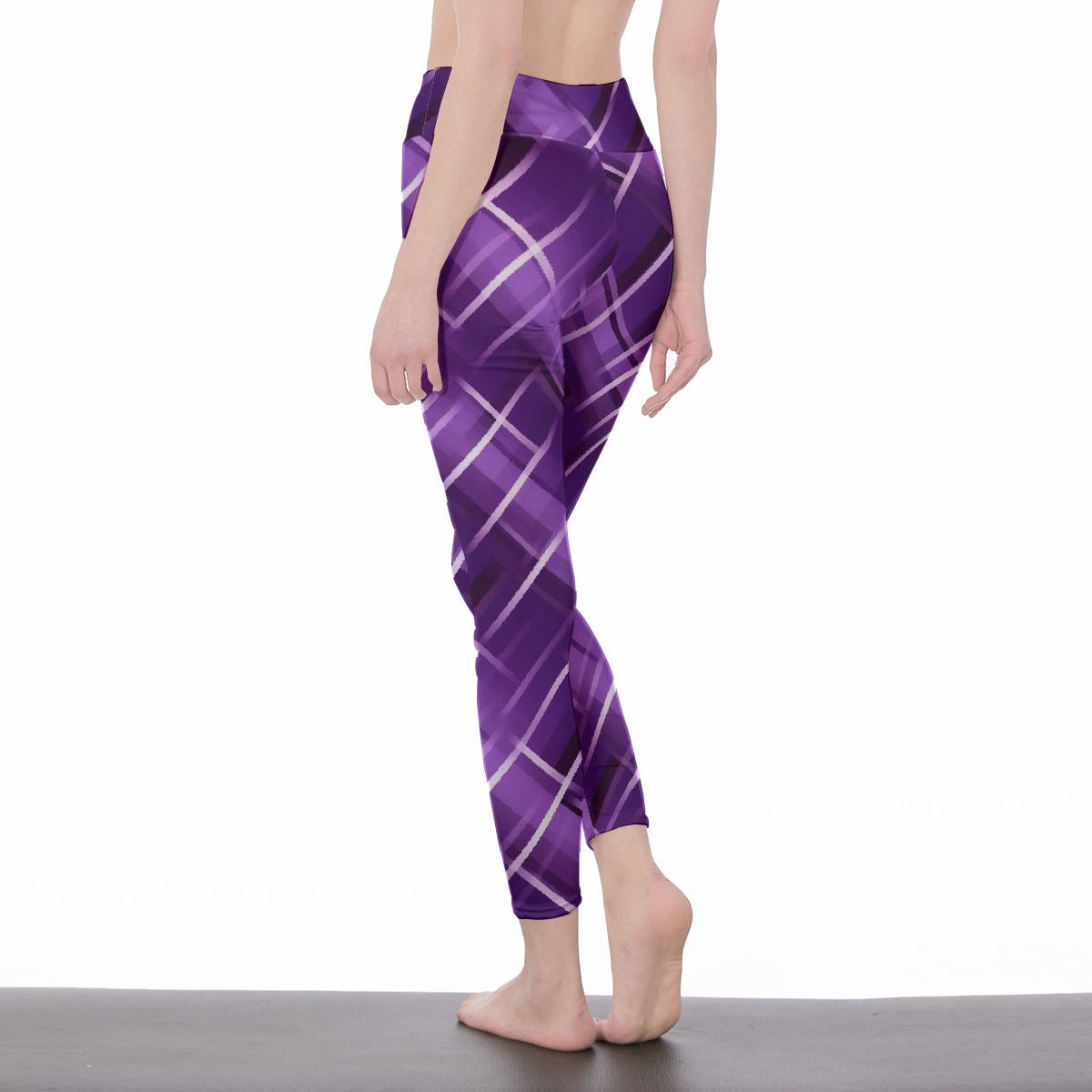 Women's High Waist Leggings | Side Stitch Closure "Purple"