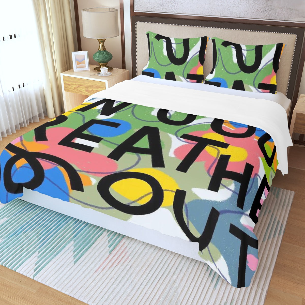 Three Piece Duvet Bedding Set Breathe