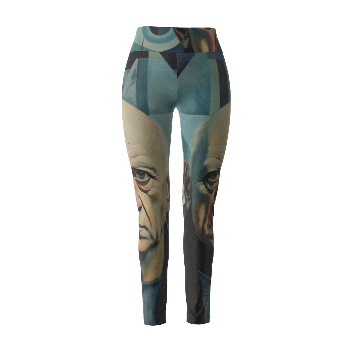 Women's High Waist Leggings | Side Stitch Closure "Art Deco"