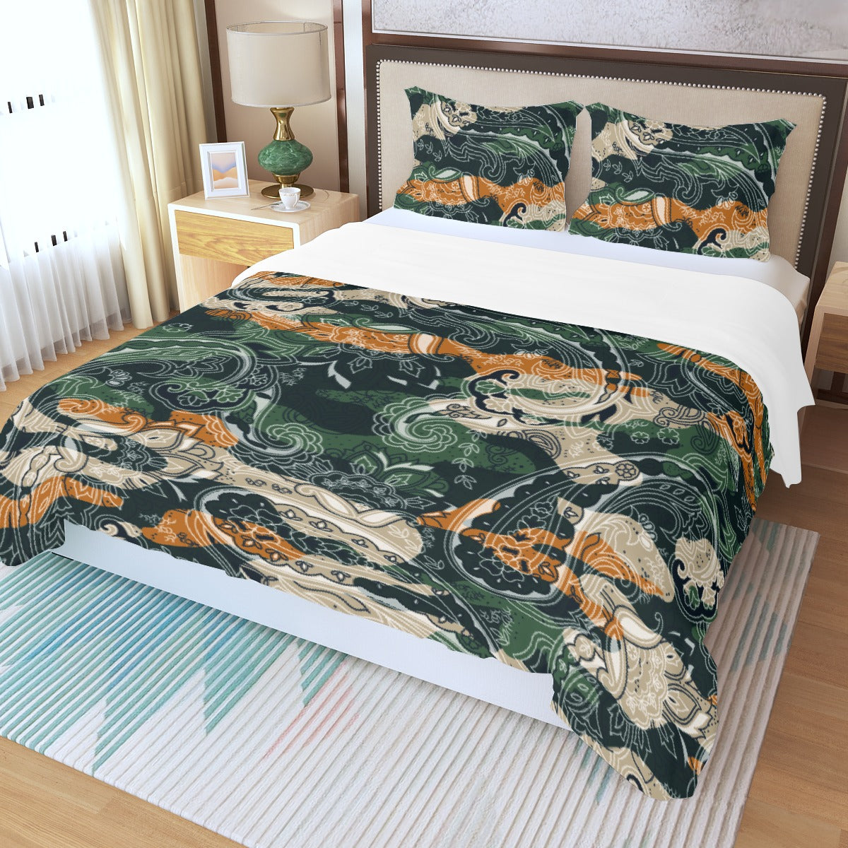 Three Piece Duvet Bedding Set Camo