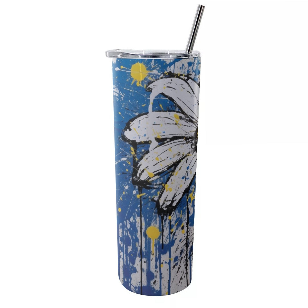 Glitter Tumbler With Stainless Steel Straw 20oz