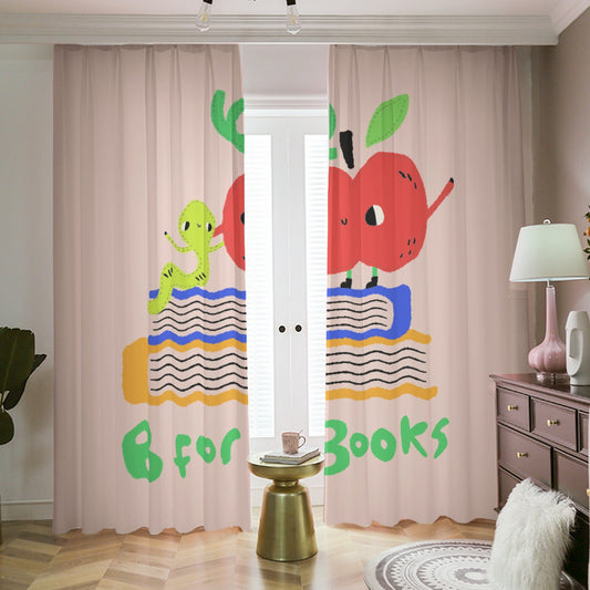 Blackout Curtains with Hooks Love of Books