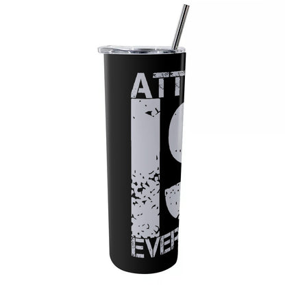 Glitter Tumbler With Stainless Steel Straw 20oz