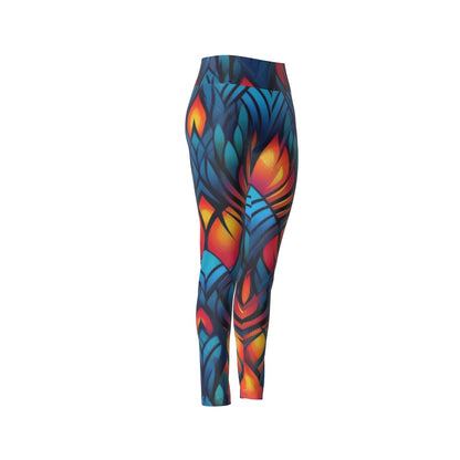 Women's High Waist Leggings | Side Stitch Closure Leggings "Colors"