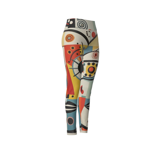 Women's High Waist Leggings | Side Stitch Closure "Art In the Mind"