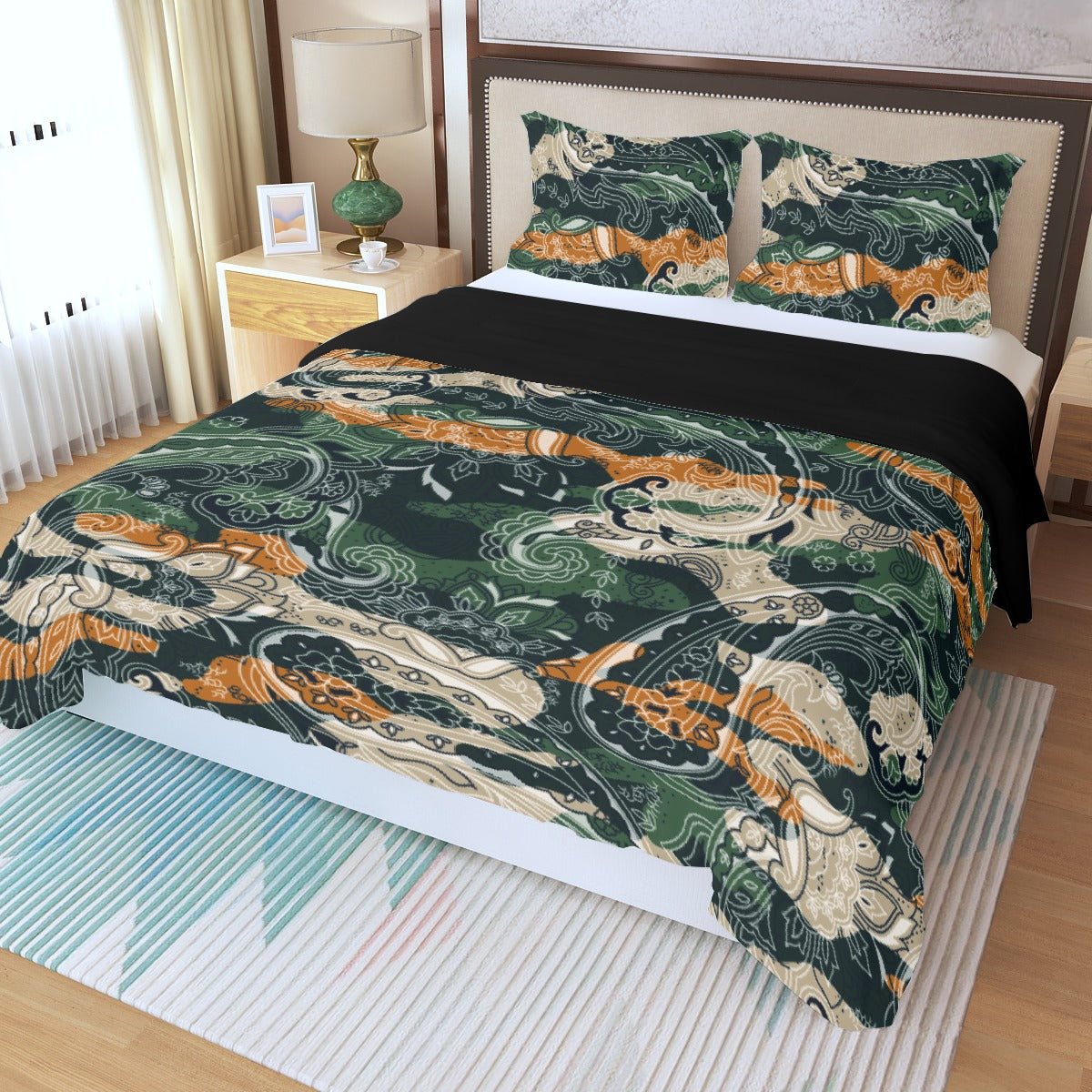 Three Piece Duvet Bedding Set Camo