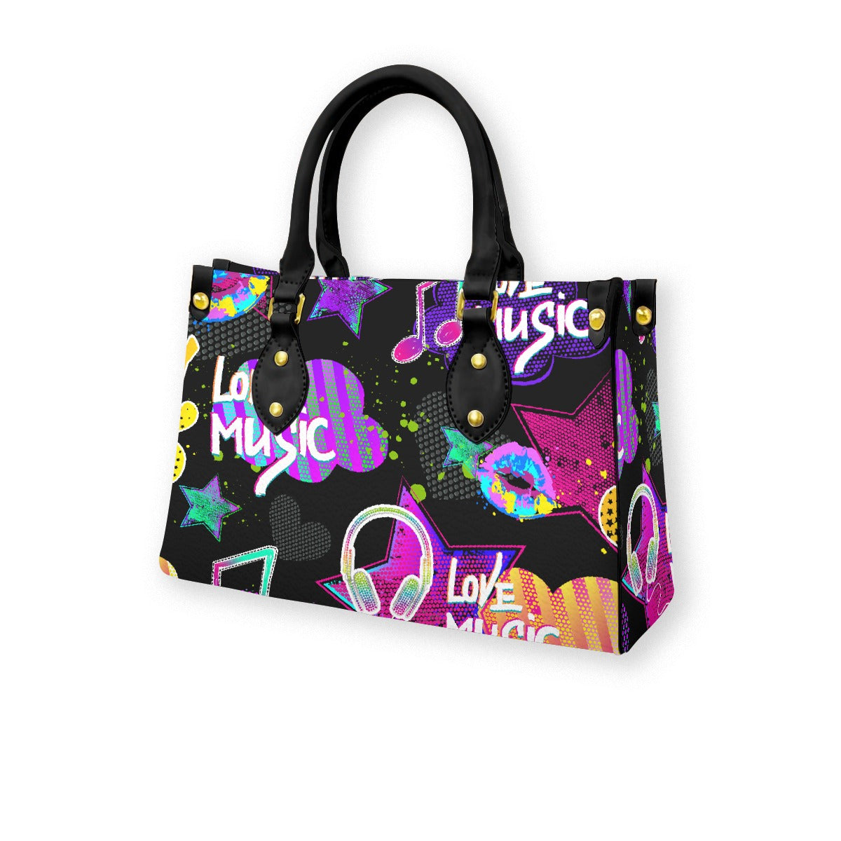 Women's Tote Bag With Black Handle