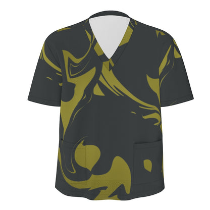 Unisex Scrub Set Birdseye Camo Green