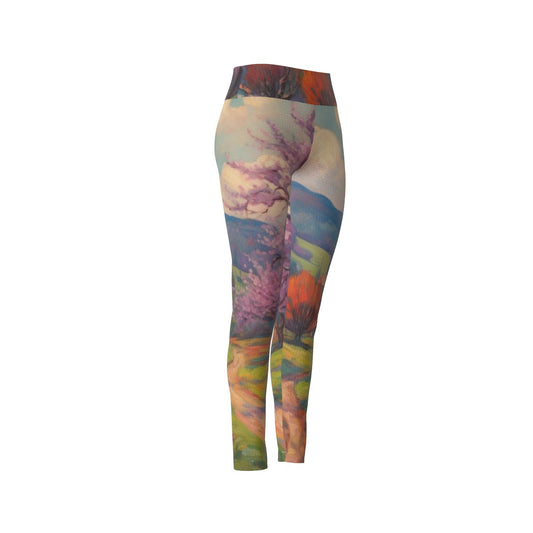 Women's High Waist Leggings | Side Stitch Closure "Colors of the Sky"