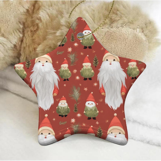 Pentagram Shape Christmas Ceramic Decoration Ornaments