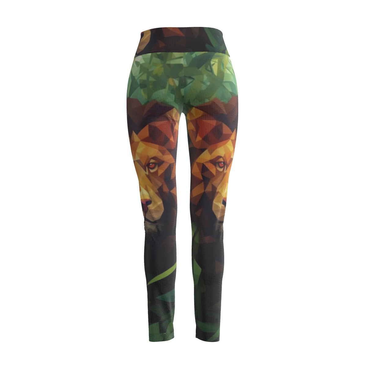 Women's High Waist Leggings | Side Stitch Closure "King of the Jungle"